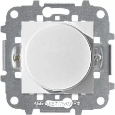 Светорегулятор поворотно-нажимной 2-100 Вт, для светодиодных ламп, цвет Белый, ABB ZENIT